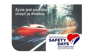 plakat- samochód na drodze